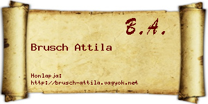 Brusch Attila névjegykártya